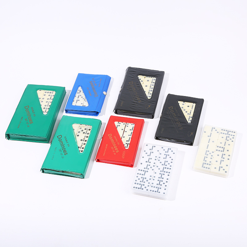 跨境多米诺骨牌骨牌套装儿童桌游教具益智玩具象牙色包装休闲桌游