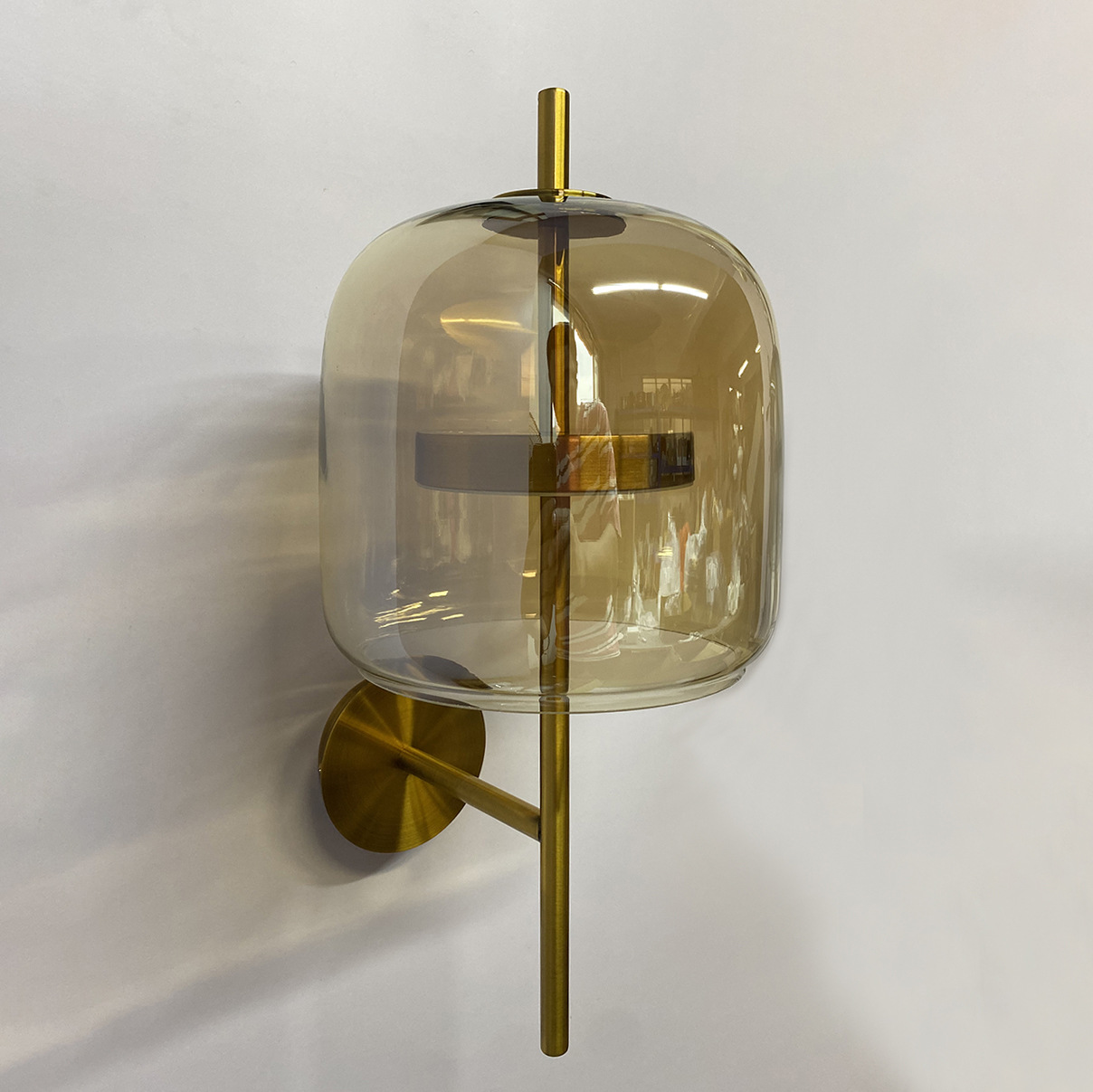 Lámpara de vidrio lujosa decoración del estudio del hotel nórdico pasillo creativo dormitorio moderno posmoderno corredor de luz decorado con simplicidad
