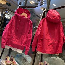 秋季新款韩版双拉链连帽开衫工装夹克衫上衣时尚宽松风衣外套女冬