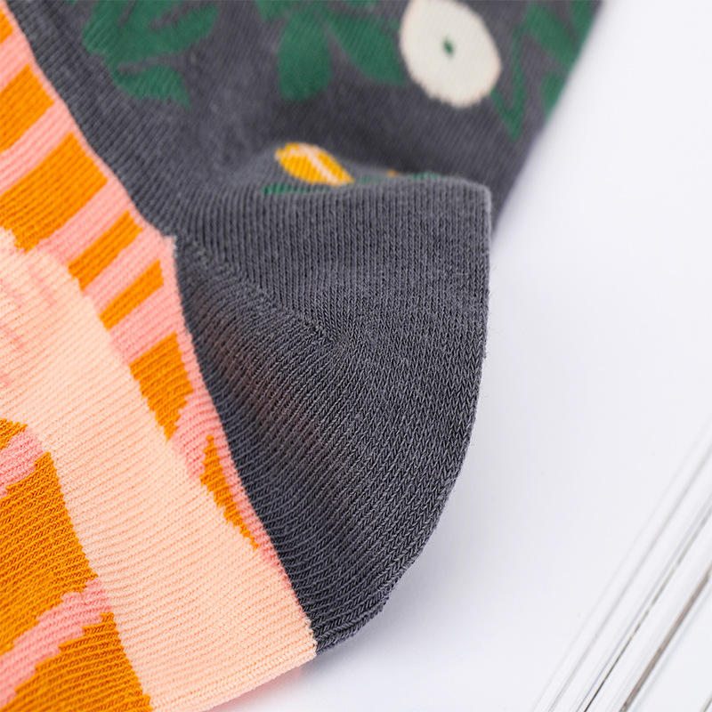 2025d „Neue“ Baumwollsocken der französischen Serie, wadenlang, 32-fädig, Einzelnadel, feiner Jacquard_voghion.com