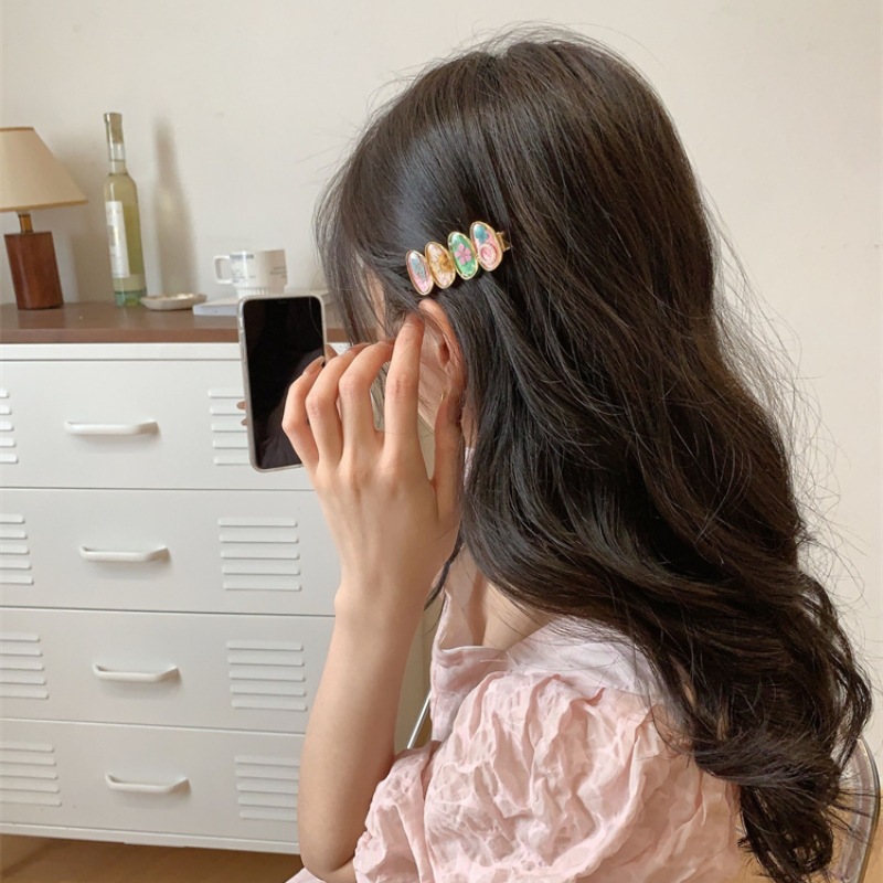 Japanese Style Flower Alloy Patchwork Hair Clip display picture 4