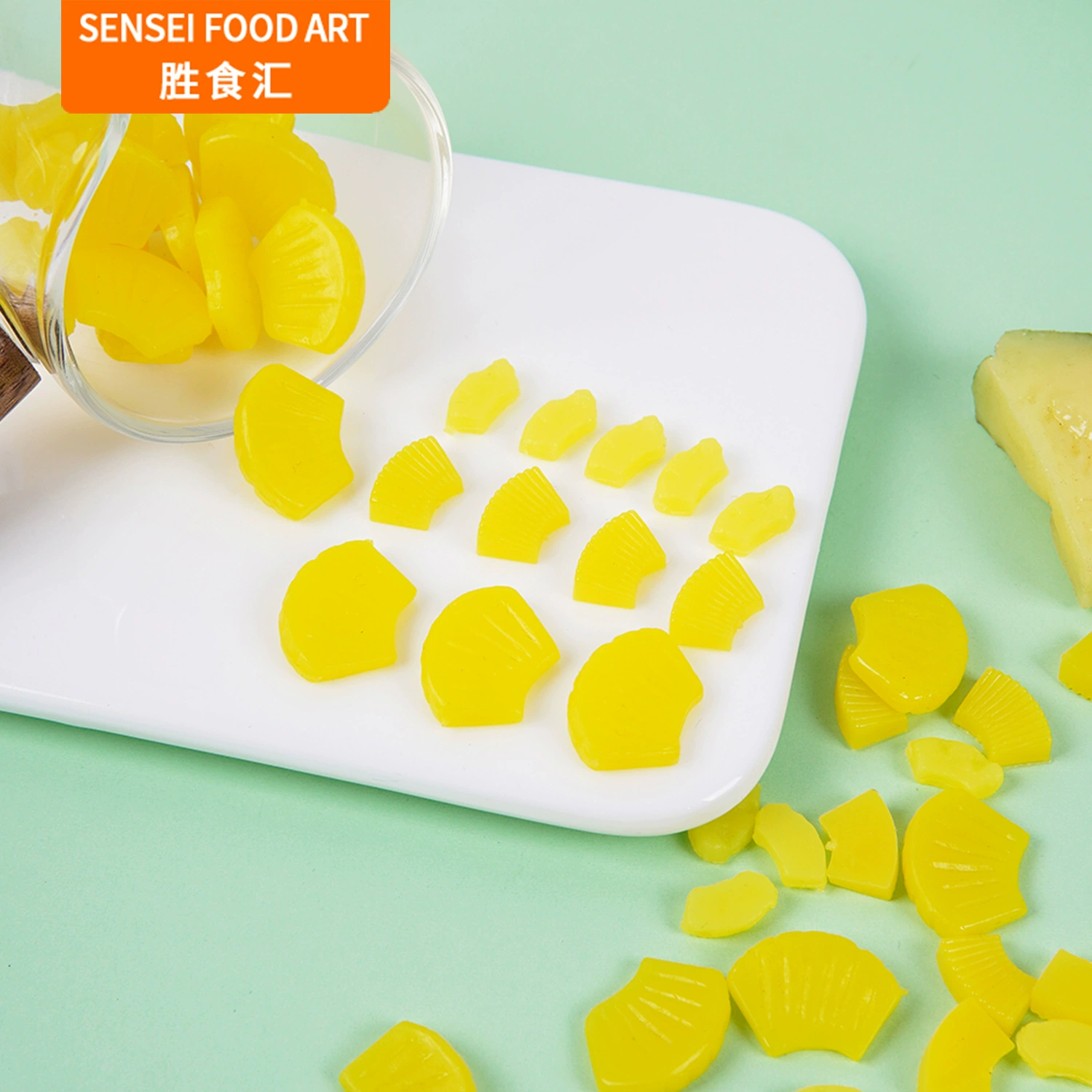 Микропродукты Игроки Аксессуары Ананас Кусочки Dollhouse Мини-симулятор Маленькие Фрукты Ананас Кусочки DIY Ингредиенты Аксессуары