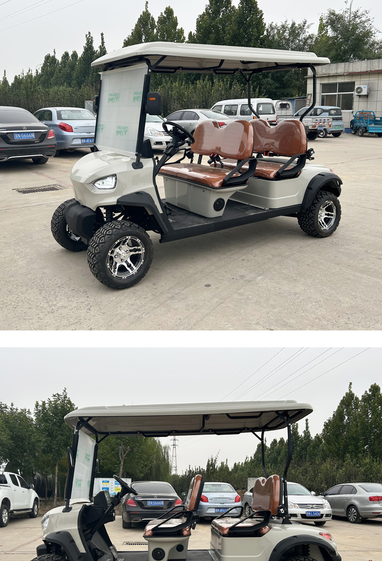Foreign Trade Cross-Border Golf Cart Off-Road Electric Four-Wheel Sightseeing Car Scenic Golf Course Airport Shuttle Bus