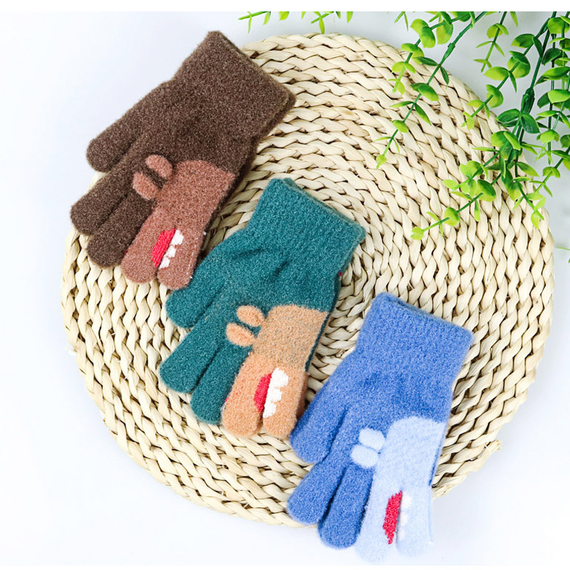 Autumn And Winter New Children's Gloves Cute Cartoon Multicolor Gloves Knitted Gloves display picture 3