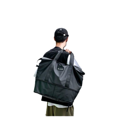 Sports travel bag, foldable, durable, high-end, dry-wet separation, travel double-layer, outdoor, cross-body, wear-resistant, portable, waterproof