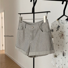 WGWE6452|航海日记|细条纹A字俏皮可爱又休闲短裤