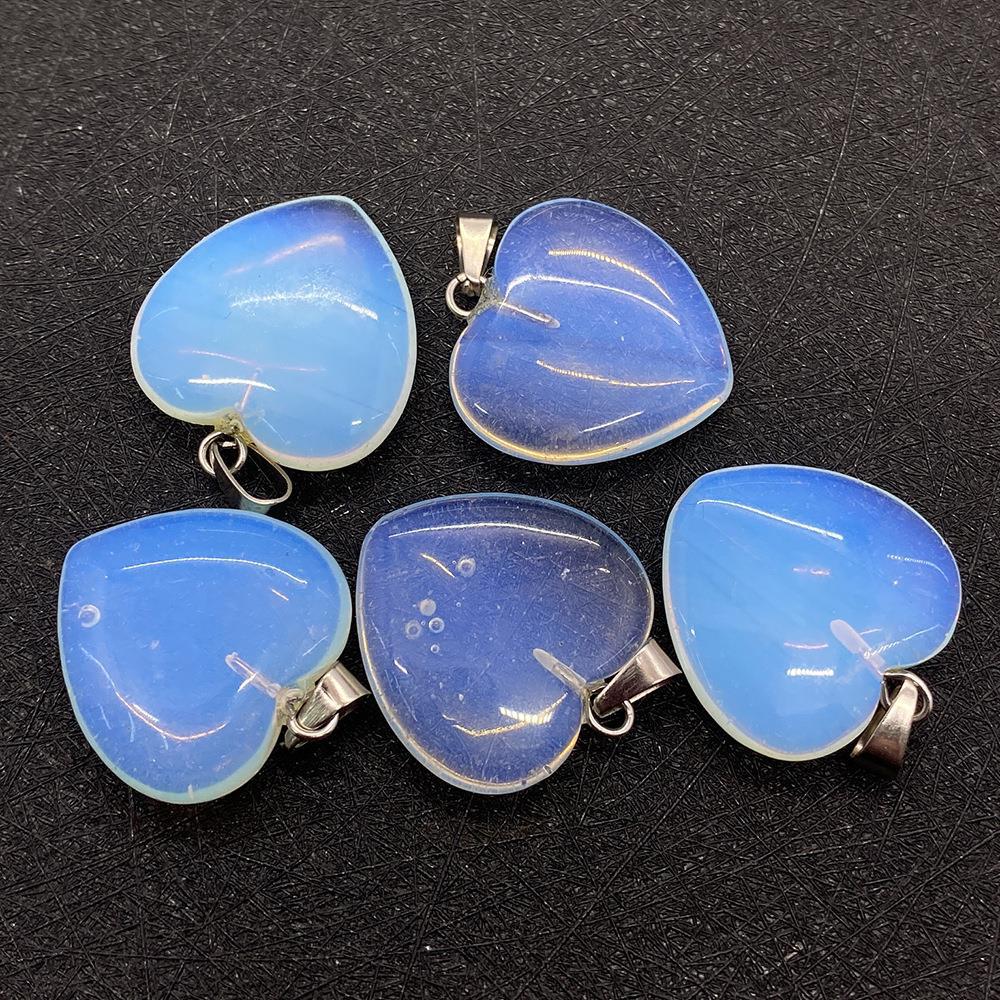 Heart Shape Pattern 1 Piece Natural Stone Heart Shape Pendant