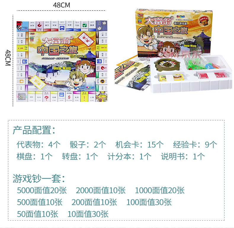 Authentisches Monopoly-Spiel Schachspiel S-Version Bronzemedaille Silbermedaille Welt-China-Tour Kinder-Monopoly-Brettspiel Spielzeug