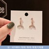 Silver needle, earrings, universal long goods with tassels, silver 925 sample, Korean style