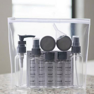 Cross-Border Travel Refillable Bottle Spray Bottle Travel 11-Piece Set Sample Bottle Portable Skin Care Product Hydrating Empty Bottle