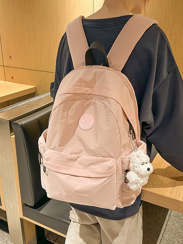 女子大生向けのクロスボーダースクールバッグ、ニッチなデザイン、シンプルで軽量、大容量の旅行用バックパック、高校生用バックパック