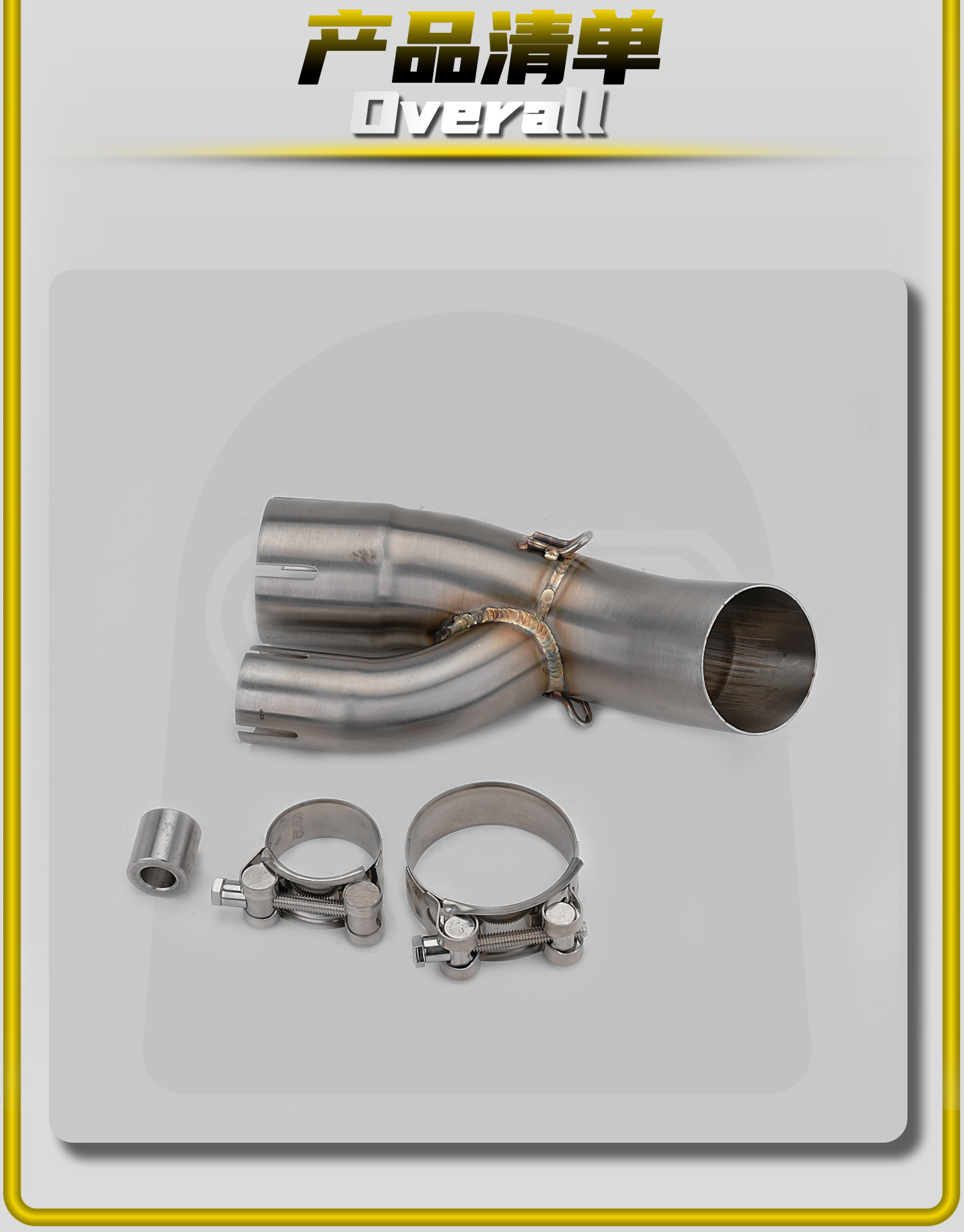 Bmw S1000Xr Motorcycle Modified Exhaust Pipe Direct Connection to Stainless Steel/Titanium Alloy Mid-Section with Non-Destructive Installation