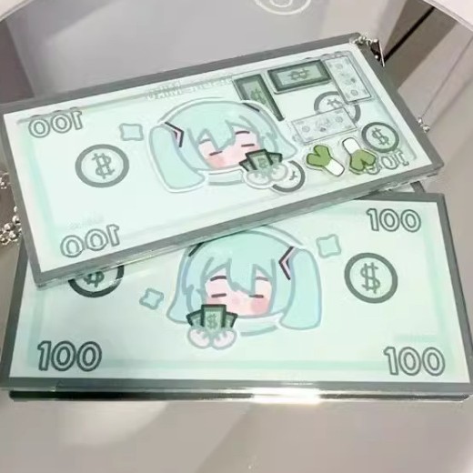 Perro Pacha de dibujos animados crayón pequeño Nuevo llavero colgante lindo colgante de acrílico mecedora música estudiante accesorios regalo