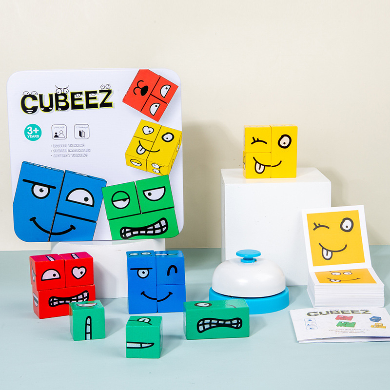 Bloques de construcción de cubos que cambian la cara desarrollo de inteligencia para bebés divertido juego de mesa pensamiento geométrico tridimensional entrenamiento juguetes educativos para niños