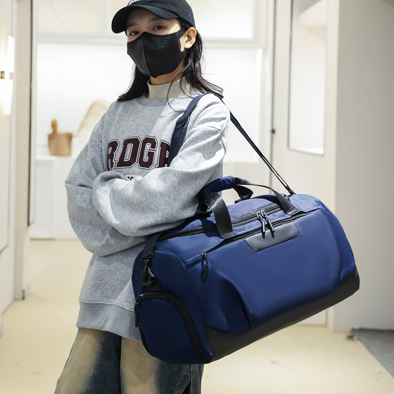 요가 스포츠 크로스 바디 피트니스 가방 신발 빈 건조하고 젖은 분리 단거리 여행 가방 남성과 여성의 대용량 휴대용 수하물 가방