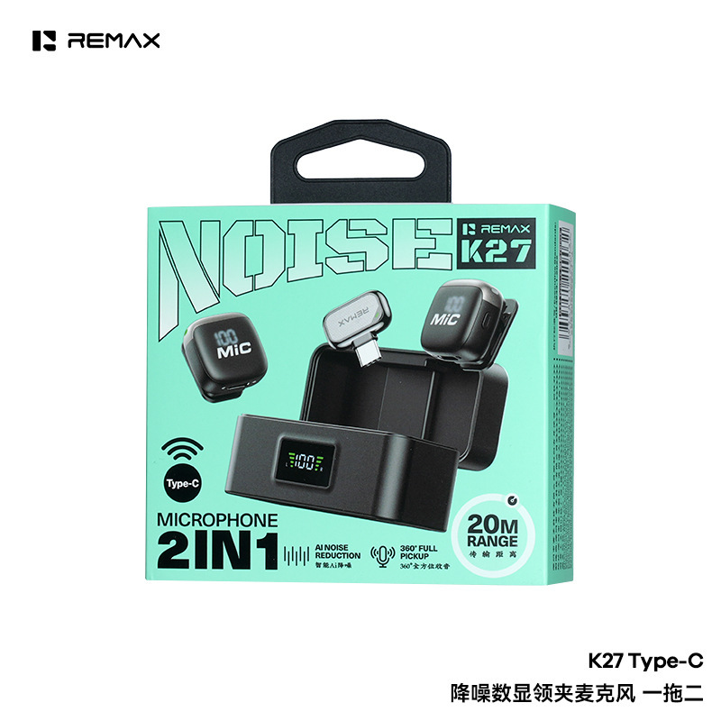 REMAX noise-reducing digital display lapel microphone with electroplated casing, dual windproof fleece, AI noise reduction, bestseller in cross-border sales REMAX noise-reducing digital display lapel microphone with electroplated casing, dual windproof fleece, AI noise reduction, bestseller in cross-border sales