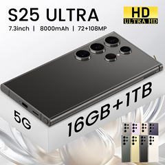 2025新型起爆金S25 Ultra穿孔スクリーン7.3インチ国境を越えた16GB 1tbは、スマートフォンの急速充電をサポートしています