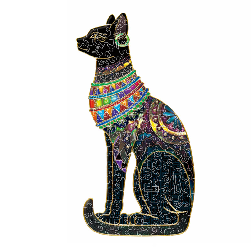 Lobo transfronterizo, león, animal, rompecabezas de madera en forma al por mayor, rompecabezas de madera irregular, juguetes de rompecabezas transfronterizos