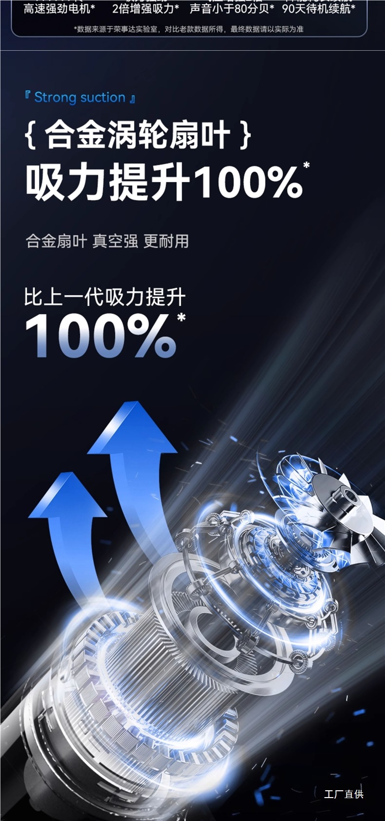 Royalstar Car Vacuum Cleaner Household Large Suction Wireless Charging Car Mini Car Powerful Handheld Small
