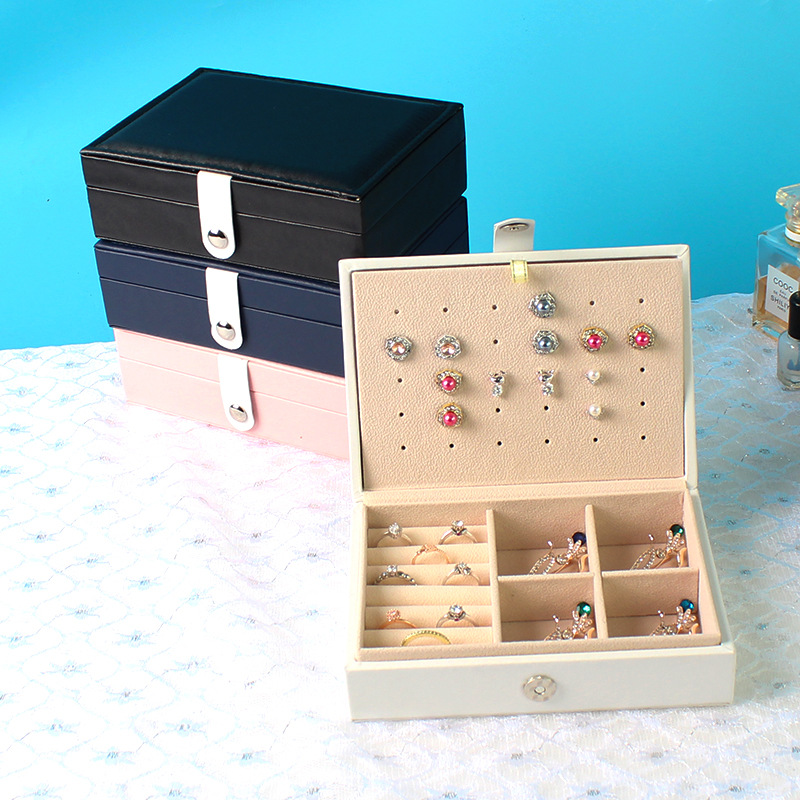 跨境创意书册风格饰品收纳盒项链耳环戒指饰品盒便携珠宝首饰盒子