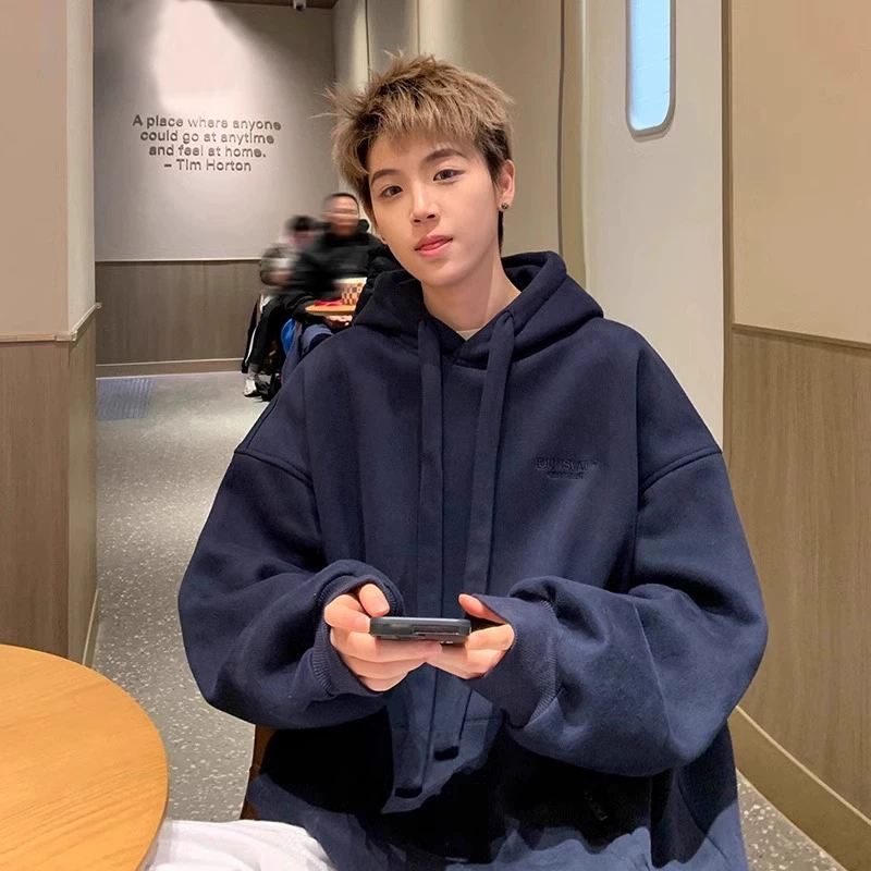 Тяжелый свитер с капюшоном для мужчин и женщин 2024 новый кашемир осень и зима