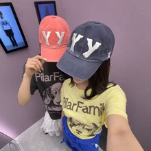 OPEN YY立体字母刺绣鸭舌帽日常休闲美式安宥真申惟同款棒球帽
