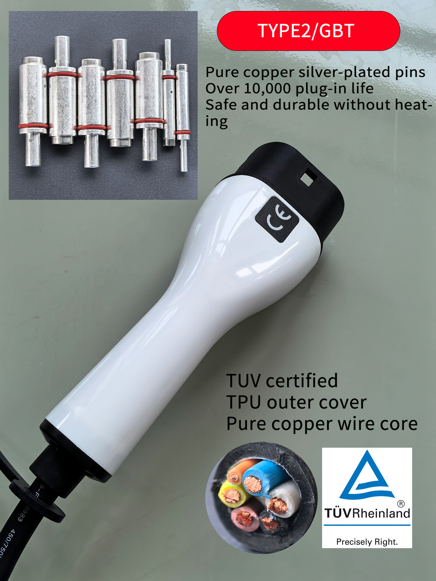 German Standard Schuko Socket European Standard V2L New Energy Discharge Gun Power Outlet Universal for Electric Vehicles 220V