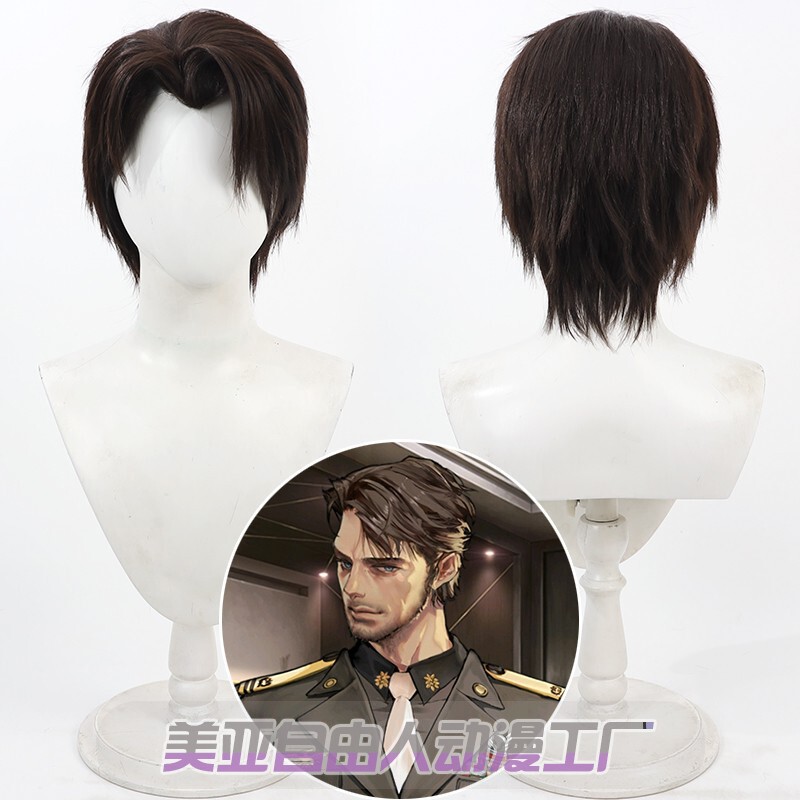 [Free Man] Goddess of Victory Nikke Anderson Cos Wig Deputy Commander Brown Beauty Tip