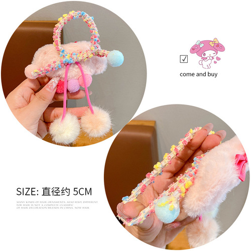 Cute Cartoon Sanrio Children's Hair Ball Hair Tie Highly Elastic and Durable Hair Tie Girls' Ball Hair Tie Hair Accessories