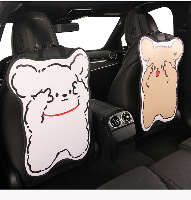 Cartoon cute variety of car seat back anti-kick pad dirt-resistant and easy to clean universal rear seat back anti-dirt protection