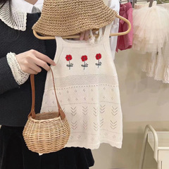 Children's vest dress 2024 summer new Korean style trendy dress girl's knitted skirt girl's vest dress