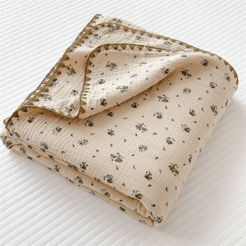 Clase A, capa de gasa de doble capa para madres y bebés, colcha de toalla, colcha de algodón, colcha de aire acondicionado para niños, manta de siesta para bebés