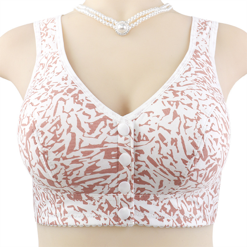Underwear, wireless bra, thin tank top, for middle age, plus size