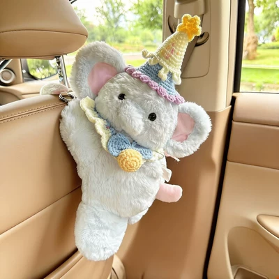 Cute little elephant car tissue Car tissue box/set - blue-bell-bib-style-little-elephant-tissue-box