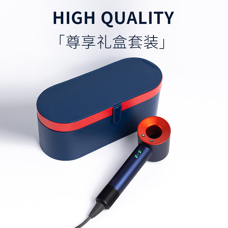 Secador de pelo de alta velocidad Huaqiangbei caja de cuero exclusiva de alta gama secador de pelo de iones negativos no daña la fábrica de secador de pelo al por mayor image 3