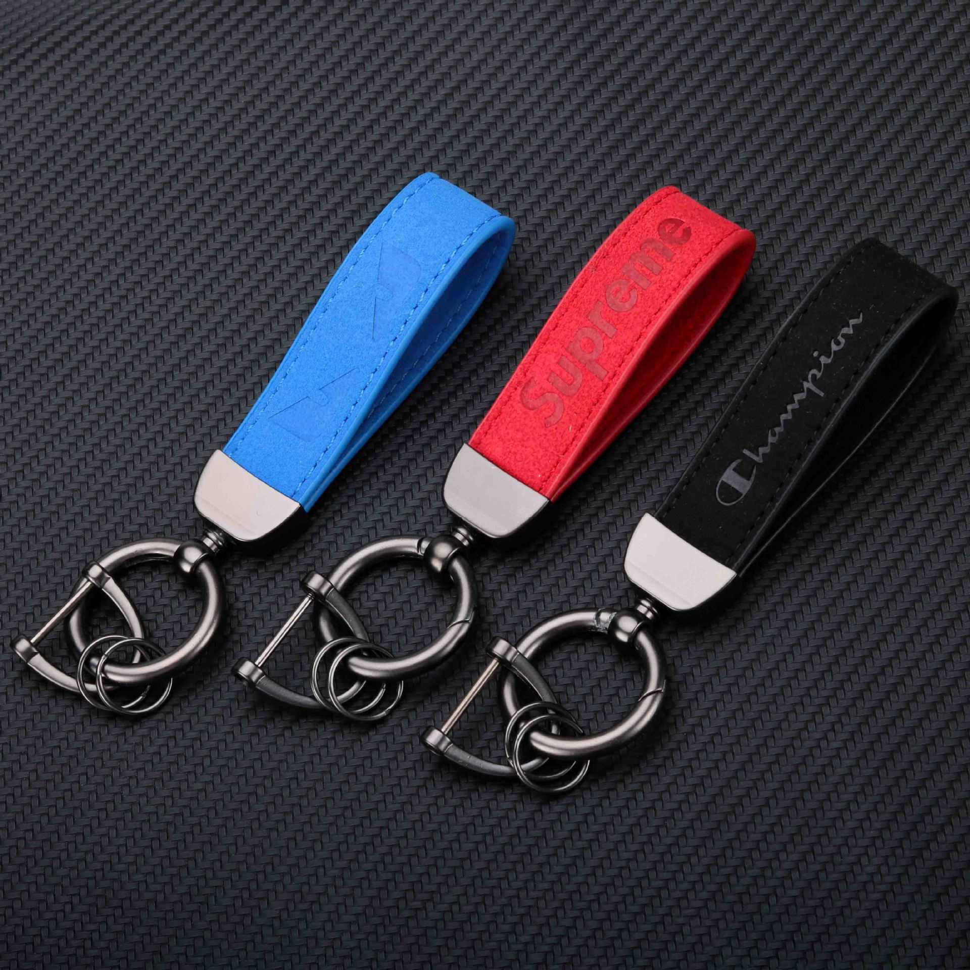 suede sup Chaopai automobile Key buckle men and women currency Trend Key chain customized Auto Logos Key Buckle rope