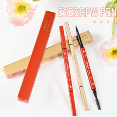 午夜酷黑小金條眉筆防水不暈染雙頭極細金屬杆三角筆芯小金筷