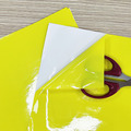 黄色亮面PVC静电膜切片 无胶带底纸自粘膜 镜片防刮自吸附保护膜