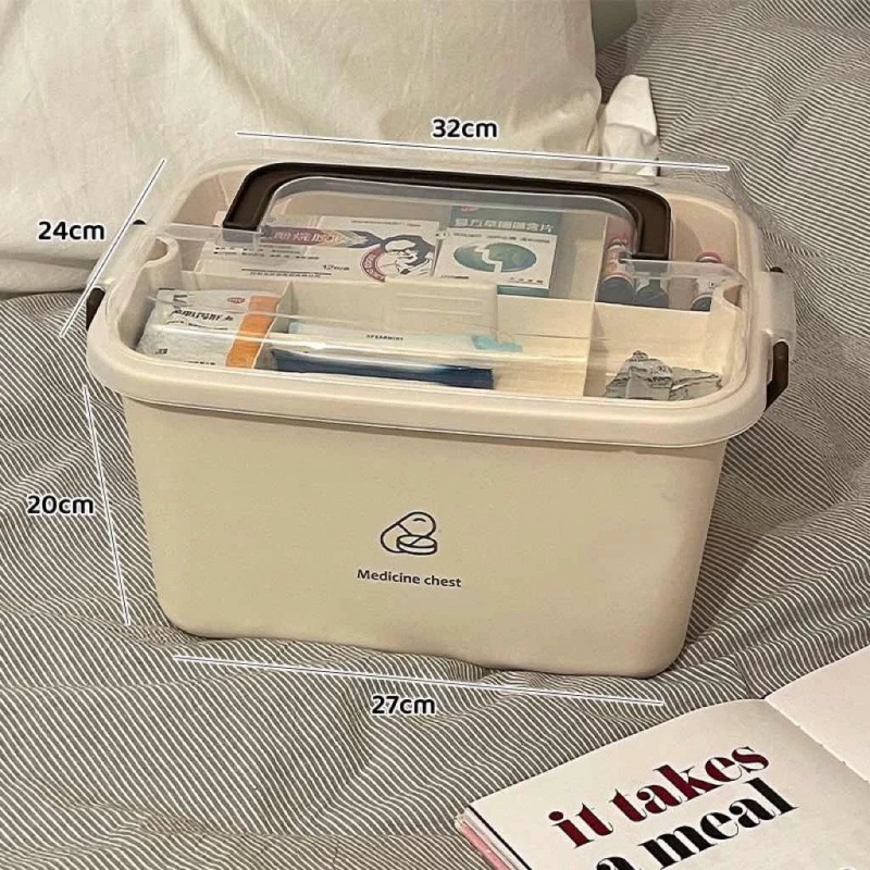 小药箱家庭装医药箱家用收纳盒大容量药品宿舍急救箱箱|undefined