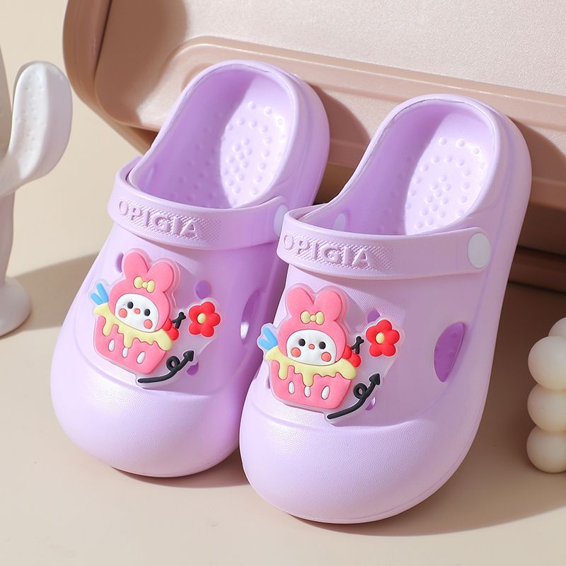 Flower Rabbit-Purple [업그레이드된 EVA, 가볍고 편안하며 미끄럼 방지]