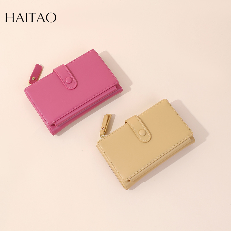 Cartera de moda transfronteriza de alta calidad corta billetera de dama simple cremallera bolsa de tarjetas de cambio multifuncional 30% descuento