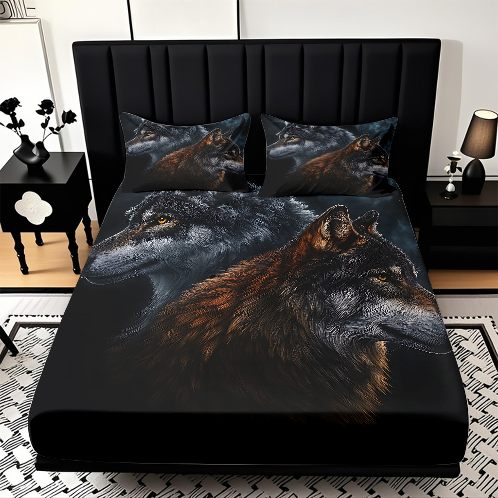TEMU / JIT impresión digital 3D transfronteriza serie de wolf molido cama de cama de cama de cama para diseñar