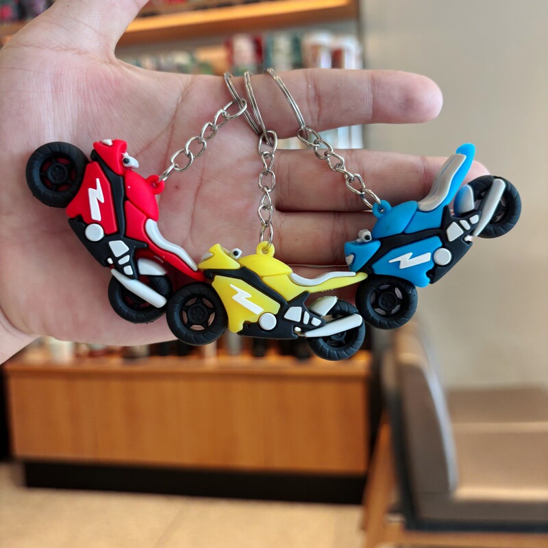 Creative Motorcycle Keychain Cartoon Small Pendant Pvc Soft Rubber Keychain Bag Wholesale Gift Couple Gift Creative Motorcycle Keychain Cartoon Small Pendant Pvc Soft Rubber Keychain Bag Wholesale Gift Couple Gift