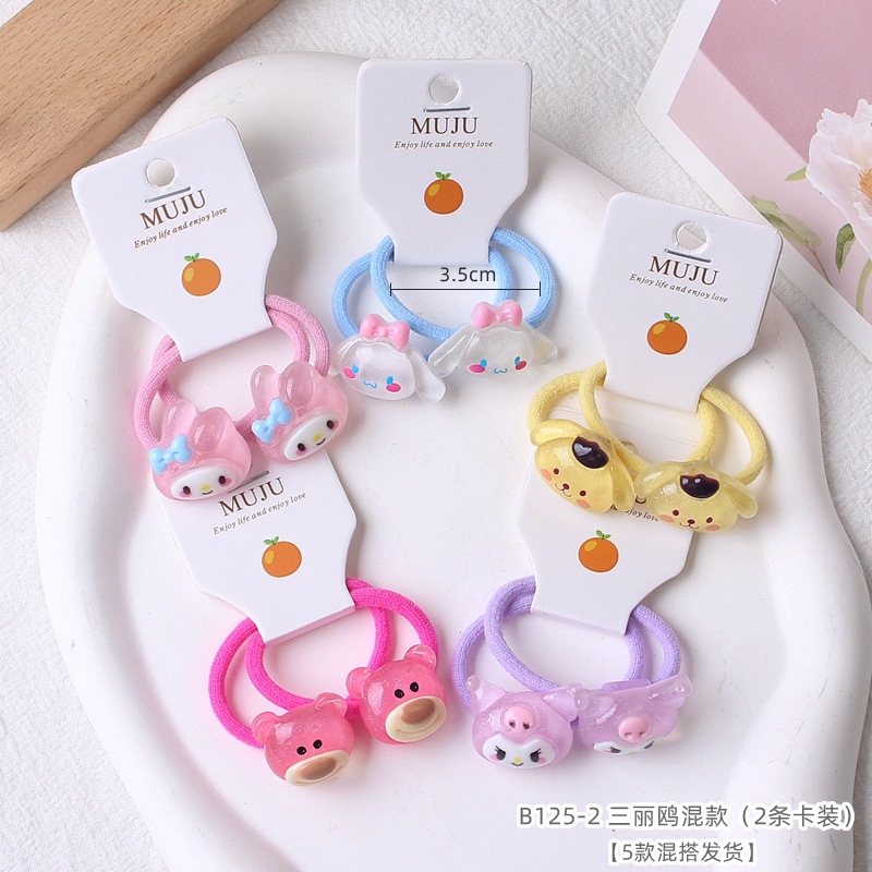 [Carga de tarjeta] sensación de alto nivel coreano de cabello de código de barras de moda de alta elasticidad de cabello anillo de cabello correa de cola de caballo