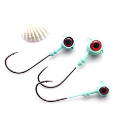 Factory wholesale: Glow-in-the-dark, large-eye, long-handled lead head hooks with blood grooves—perfect for lures targeting largemouth bass, mandarin fish, and mandarin perch.