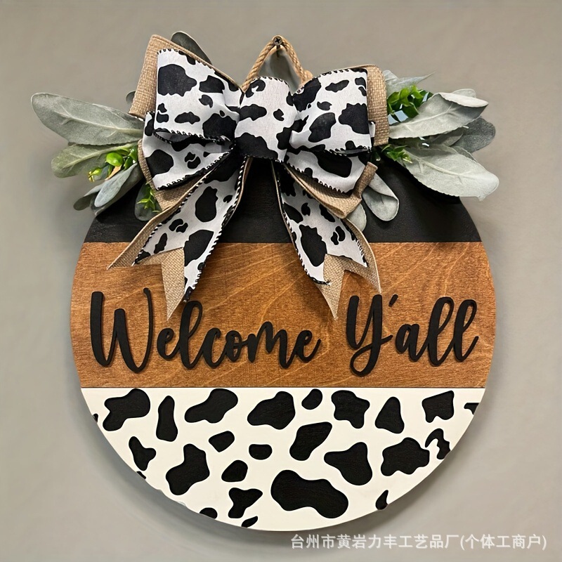 2026 New Hot Item: "Welcome Cow Pattern Door Decoration" - Front Door Welcome Sign Wreath Doorplate Decor 2026 New Hot Item: "Welcome Cow Pattern Door Decoration" - Front Door Welcome Sign Wreath Doorplate Decor