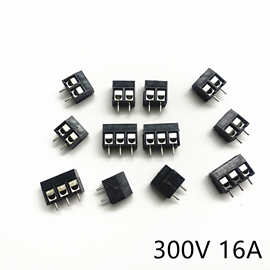 PCB螺钉式接线端子DG301黑色2P/3P可拼接十一字螺丝铜件