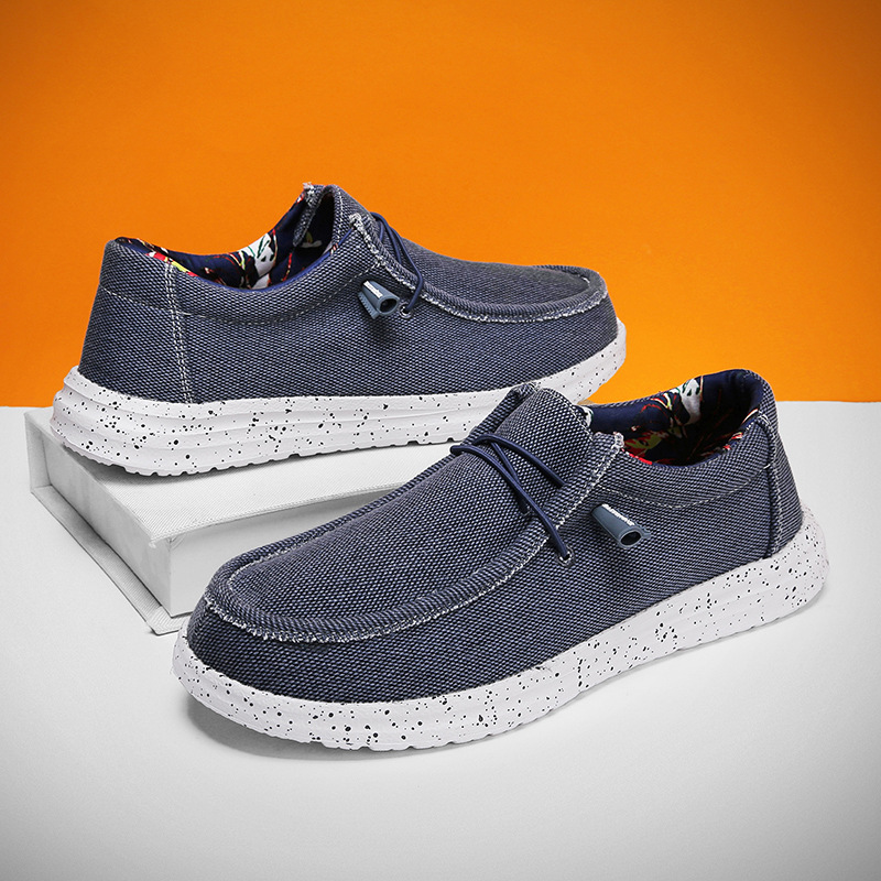 Herren Freizeitschuhe Aus Canvas Als Slipper Mit Flacher Sohle_voghion.com
