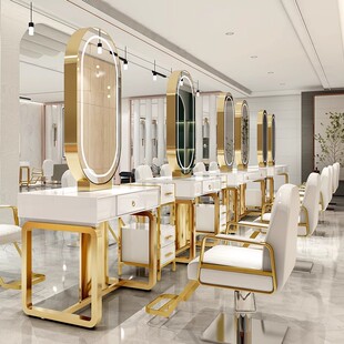 New Hair Salon Mirror and Table Integrated Hair Salon Special High-Definition Hairdressing Mirror with Light for Hair Cutting, Perming and Dyeing Hairdressing Mirror