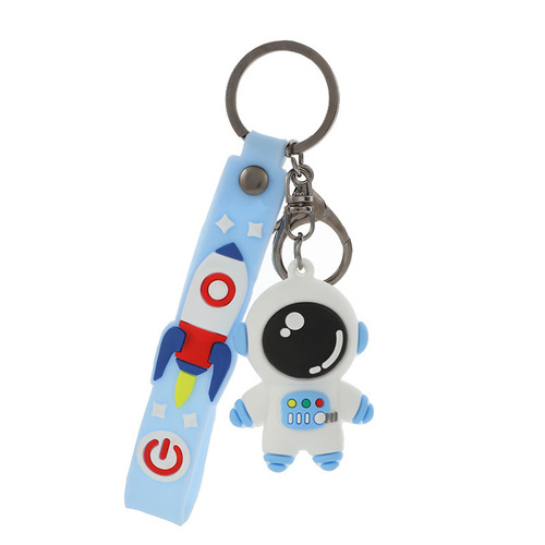 Cartoon Astronaut Keychain Decor Cute School Bag Anti-Lost Space Alien Figurine Hook Decor for Handbag Accessory